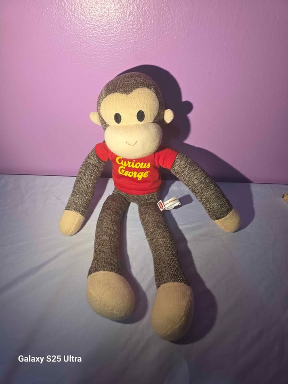 Schylling Curious George Sock Monkey Plush